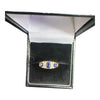 9K,2.5G,blue gem ring Size Q