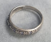 9ct White Gold Diamond Ring Purple stones Size O