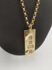 9ct Gold Chain with Large Ingot Pendant (Hallmarked)- 52.1G Total Weight - 27" Length - Chain Box Provided