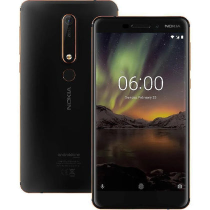 Nokia 6.1, 32 GB, Black, 4G LTE **Any Network**
