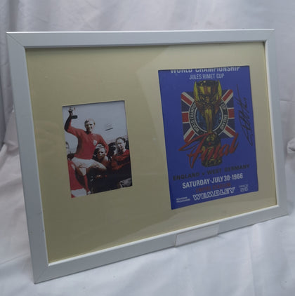 Geoff Hurst Signed and framed 1966 world cup final programme with certificate of authentication