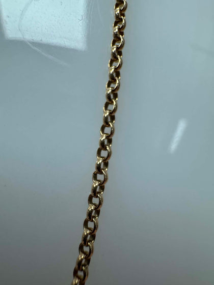 9ct Gold Dainty Belcher Chain  **25 Inches** **Hallmarked**
