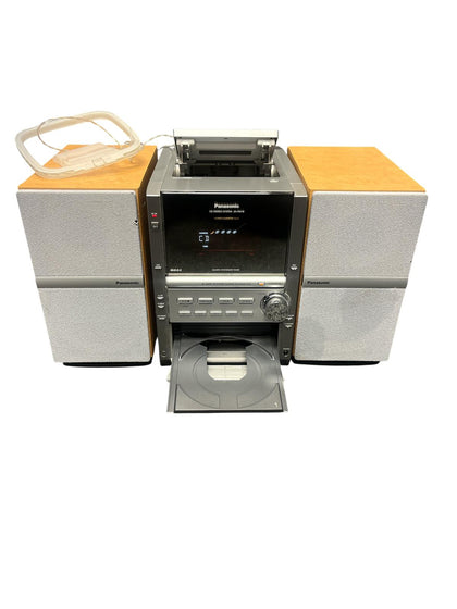 Panasonic Sa-pm18 5-disc Cd Shelf System Stereo Tape Deck Am/fm Radio PLEASE READ DESCRIPTION