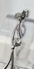 9ct White Gold Bracelet with stones 7.5"