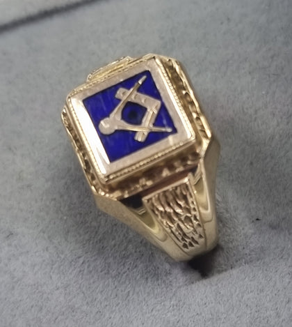9ct Gold Masonic Ring size R