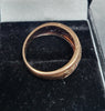 9ct Rose Gold Ring With .15 Dia Stones - 3.31G - Size P