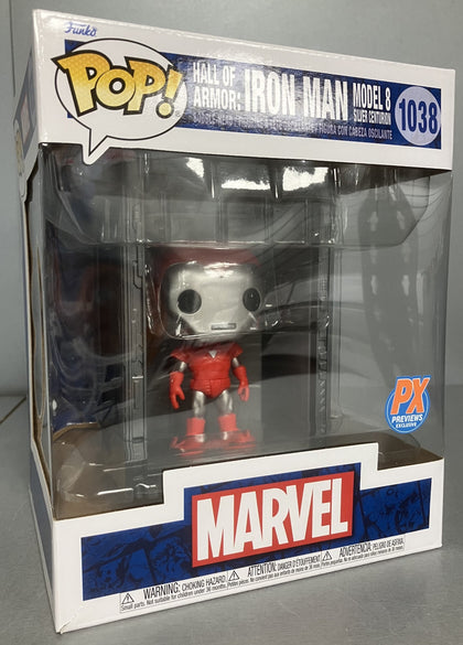 ** Collection Only ** Funko Pop! Silver Marvel Deluxe Iron Figure Hall of Armor Man Model 8 #1038