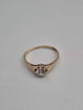 9ct Yellow Gold Solitaire Engagement Ring - Size P - 1.60 Grams