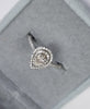 18ct white gold pear diamond  0.60ct ring size n1/2