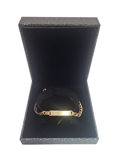 9CT ROSE GOLD CURBE BRACELET ,WEIGHT 4.4G,LENGHT 8