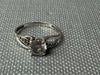 9ct White Gold Ring with Clear Stones