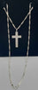 BRAND NEW 925 silver necklace with cross pendant 12.0g 24" Boxed