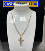 9ct Gold Chain and Cross, 8.24g