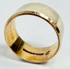 9ct yellow gold wedding band size R 1/2