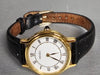 Seiko Watches Gold Finish Ladies Watch on Black Leather Strap SFQ830P1
