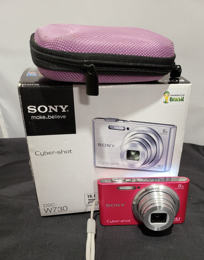 Sony DSC-W730 Digital Camera 16.1 Megapixel with 8x Optical Zoom 2.7-Inch LCD Pink - Boxed