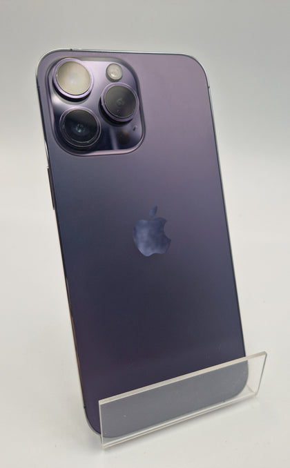 Apple iPhone 14 Pro Max 256GB purple smartphone unlocked unboxed 82% battery health (full screen replacement)