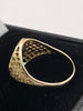 9k St Christopher  hallmarked ring . 1.58grams - size M - box included