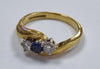 18ct GOLD & SAPPHIRE RING SIZE K LEYLAND