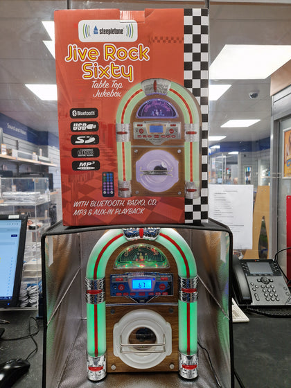 Steepletone Jive Rock Sixty Light Wood Jukebox