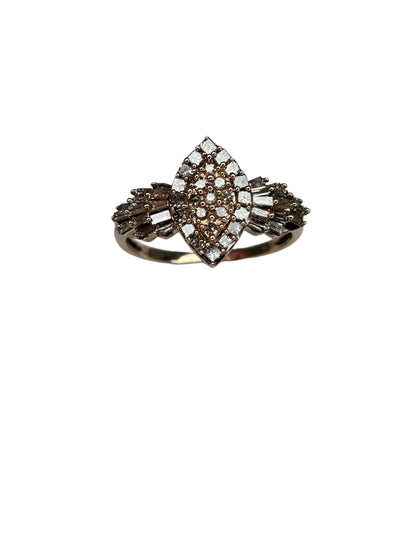 Rose Gold Diamond Ring - 9ct - 2.66g - Size 'P'