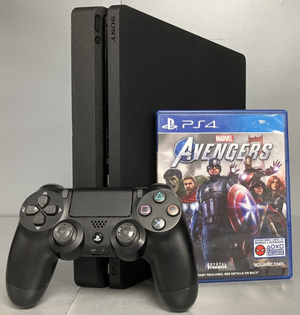 Sony Playstation 4 Slim 500GB Black Console Bundle ( + Marvel Avengers ) ** Unboxed **