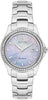 Ladies Citizen Eco-Drive Pearl White Dial Dia Bezel Wristwatch FE1140-86D