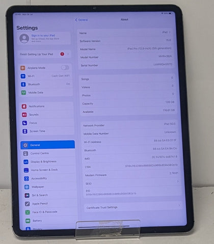 Apple iPad Pro 5th Generation 12.9
