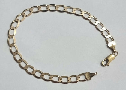 9ct Gold  Curb Bracelet 7.5