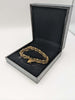 375 9CT HALLMARKED, YELLOW GOLD, 4 BAR GATE LINK BRACELET WITH HEART PADLOCK, 7", 4.45G