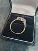 18ct Yellow Gold and 3 Stone (Moissanite) Ring - Size O