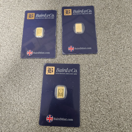 Baird&Co 1g 999.9 Fine Gold Bar