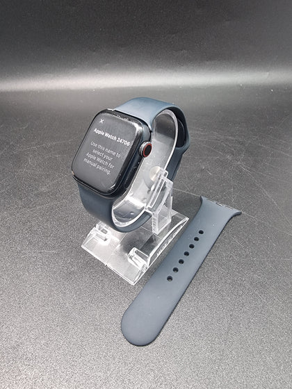 Apple Watch Series 7 41mm Blue Aluminum Abyss Blue Sport Band with charger