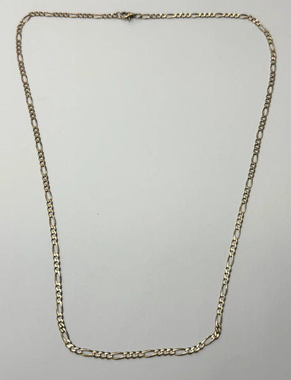 9ct gold figaro chain 21.5
