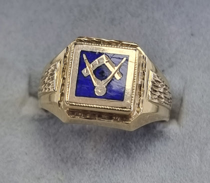 9ct Gold Masonic Ring size R