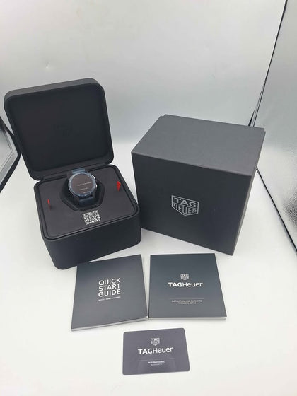 Tag Heuer G Connect SBR8A11 Mens Smart Watch - With 45mm Blue Rubber Strap - Boxed With Papers