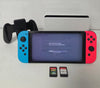 Nintendo Switch OLED Neon Red/Blue Console & 2 Unboxed Games