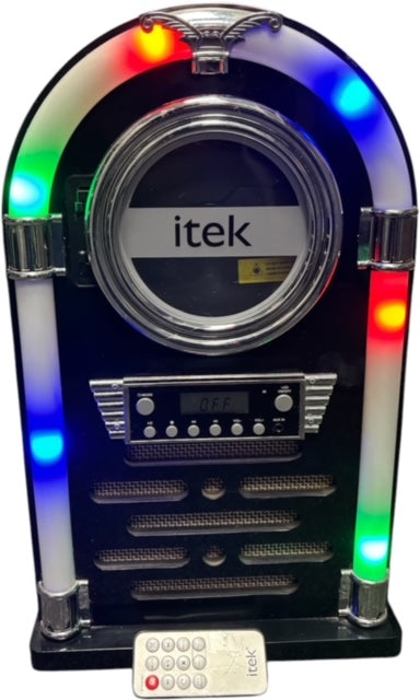 iTek Bluetooth Jukebox with CD Player & FM Radio Black *Store Collection Only*