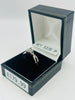 9CT WHITE GOLD, 375 HALLMARKED RING W/ DIAMOND (0.25CT), SIZE:P, 2.87G, BOXED
