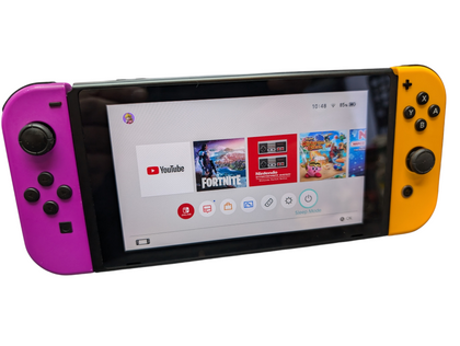 NINTENDO SWITCH CONSOLE WITH TV DOCK PURPLE/YELLOW JOYCONS PRESTON STORE