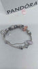 Pandora (ALE 925) Sterling Silver Bracelet With 13 Charms & Safety - 8" Long - 51.98 Grams