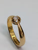 22ct Gold Diamond Ring - Size Q