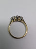 18CT GOLD TRIPLE DIAMOND RING SIZE G