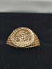 9k St Christopher  hallmarked ring . 1.58grams - size M - box included
