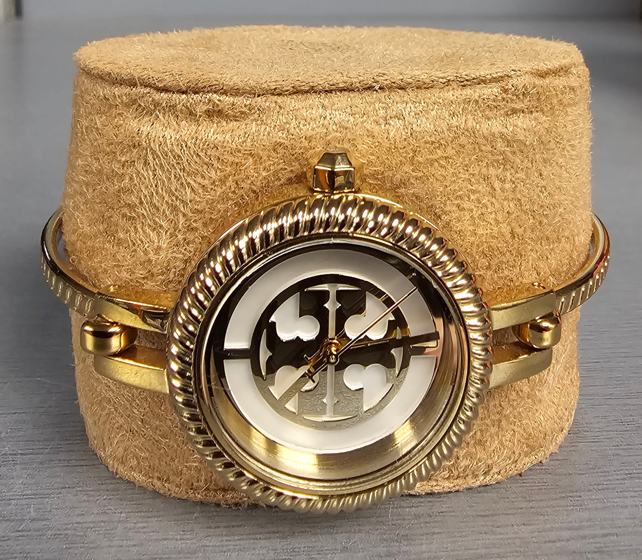 Tory Burch TBW4029 Reva Gold Stainless Steel Bangle Strap Women Tory Burch TBW4029 Reva Gold Stainless Steel Bangle Strap Women