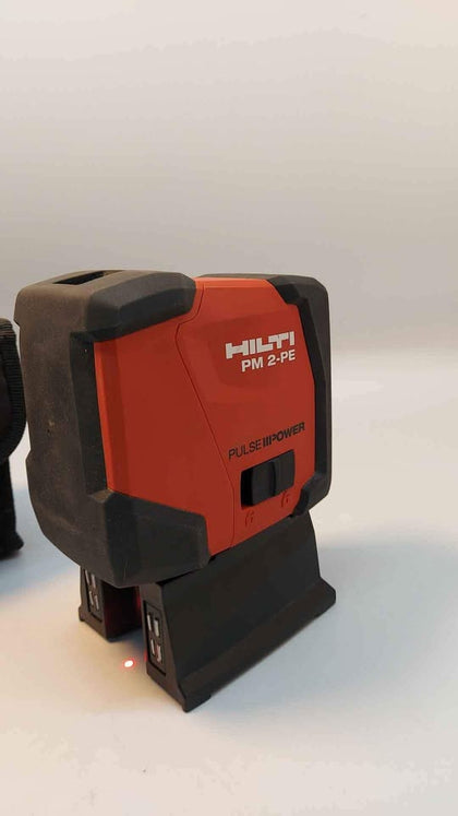 Hilti PM 2-PE 6V Cordless Red VERTICAL Point Laser - Red - With Soft Case