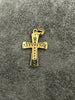 9ct Yellow Gold & Clear Stones Cross