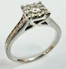 Platinum Diamond Cluster Ring Size K 1/2
