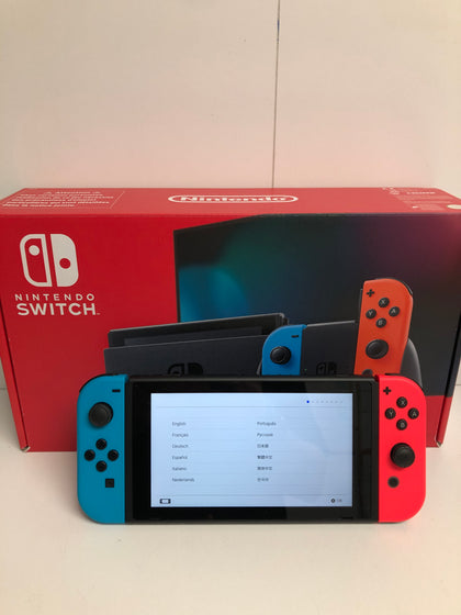 Nintendo Switch with Neon Blue / Neon Red Joy-Con Controllers