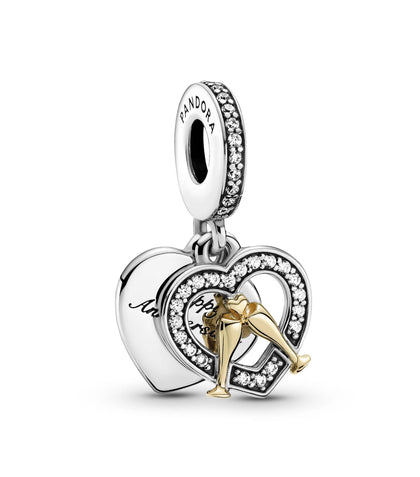 Pandora Two-Tone Happy Anniversary Dangle Charm 799322C01